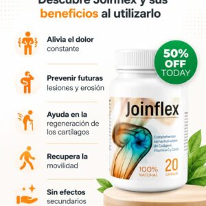 Joinflex Alivio y movilidad para tus articulaciones. 🚚 Disponible únicamente en Colombia.